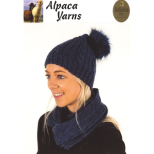 AY1538 Cabled Beanie and Cowl